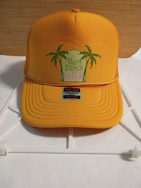 OTTO Yellow Palm Beach Graphic Trucker Hat